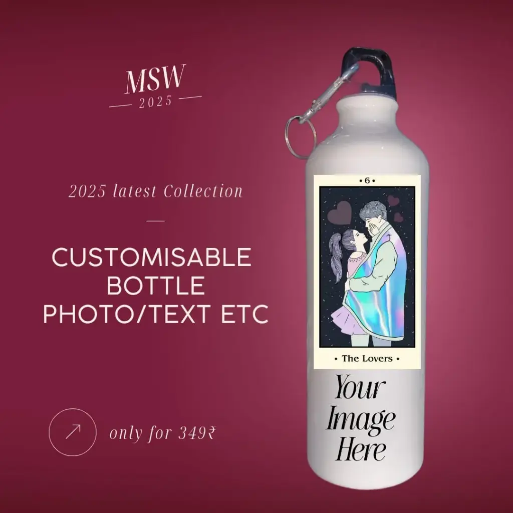 CUSTOMISABLE BOTTLE FIRST ORDER THEN CONTACT US ON WHATSAPP 9596448544 THEN SEND YOU,R IMAGE AND THEN WE WILL GET CONFIRMATION COD BY WHATSAPP CUSTOMISABLE BOTTLE FIRST ORDER THEN CONTACT US ON WHATSAPP 